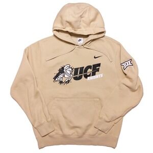 NIKE UCF Knights Hoodie Jacket Throwback Logo Big 12 Gold Men's Medium M